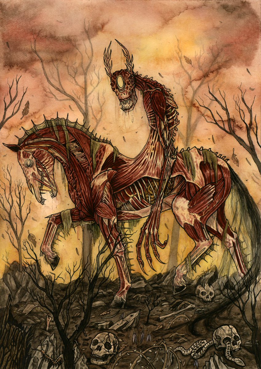 StephenGeoRae's tweet image. The聽Nuckelavee, thought to derive from the Orcadian word聽 knoggelvi, meaning "Devil of the Sea". It's a demon from聽folklore that combines both equine聽and human elements; it's聽breath like a poison.
#folklore #supernatural #orkney
馃柤 Joan Llopis Dom茅nech