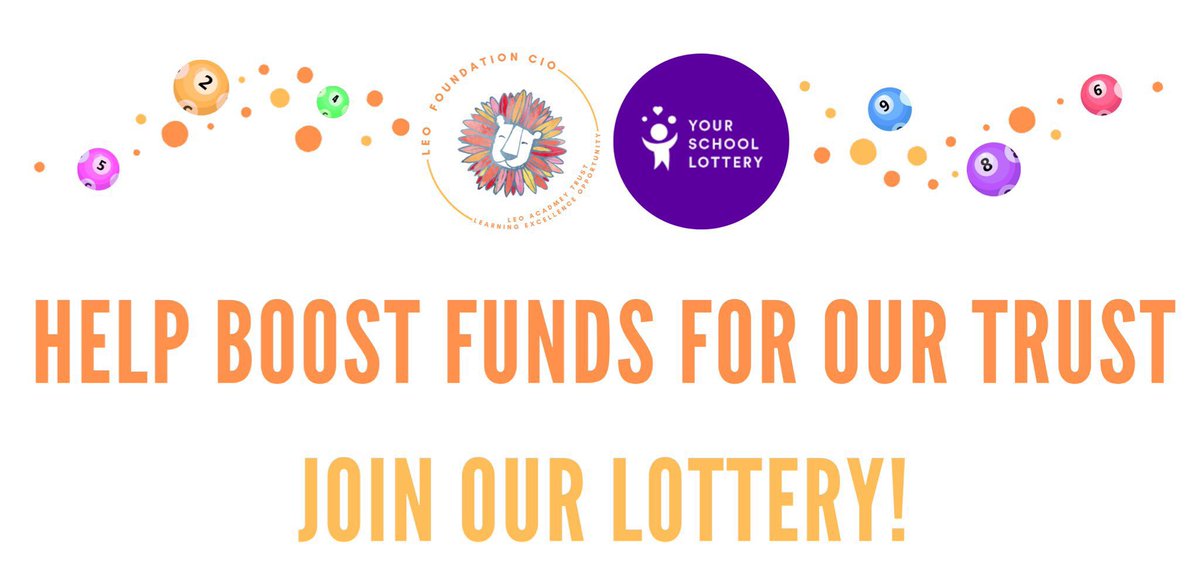<a href="/FoundationLEO_/">LEO Foundation</a> Since 2016, our #LEOLottery has raised over £15,000 for <a href="/FoundationLEO_/">LEO Foundation</a>.

Our #LEOFoundation raises additional funding all year, providing amazing opportunities for children across our Trust.

Thanks for your ongoing support!

Join online.👇

leoacademytrust.co.uk/985/leo-lottery