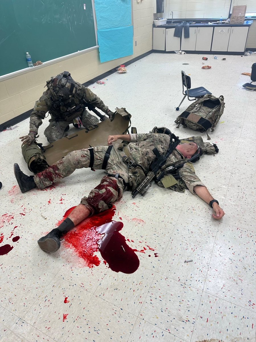 BarrelHatchet's tweet image. Another type of training that most folks neglect, but desperately require is Medical training. You don’t need to be an EMT, with your medical skills, but having an understanding of how to stop the bleed, apply tourniquets and plug holes not just make holes is extremely important.…