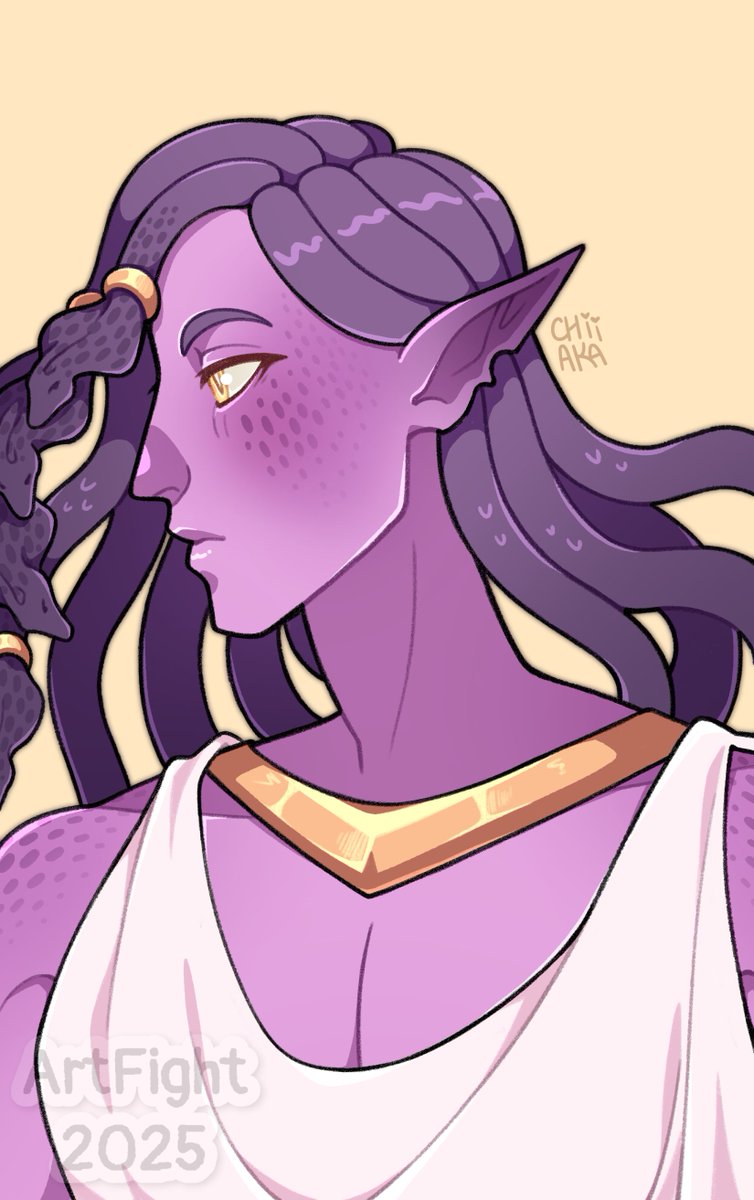 chiiakaart's tweet image. Матіас для @HeadWoes 💜🐍

#artfight #artfight2025