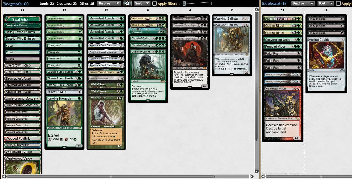 Top8 modern challenge with Yawgmoth! Lost in QF to Jeskai Clarion Conqueror control 😭List felt smooth, chording won a lot of games! Played 7 different deck, lost also to UG Ritual! #teamKCT <a href="/BigBossAardos/">Marcin Klimuszko</a> <a href="/WrzoBuMTGO/">Olsen (WrzoBuSeks on mtgo)</a>