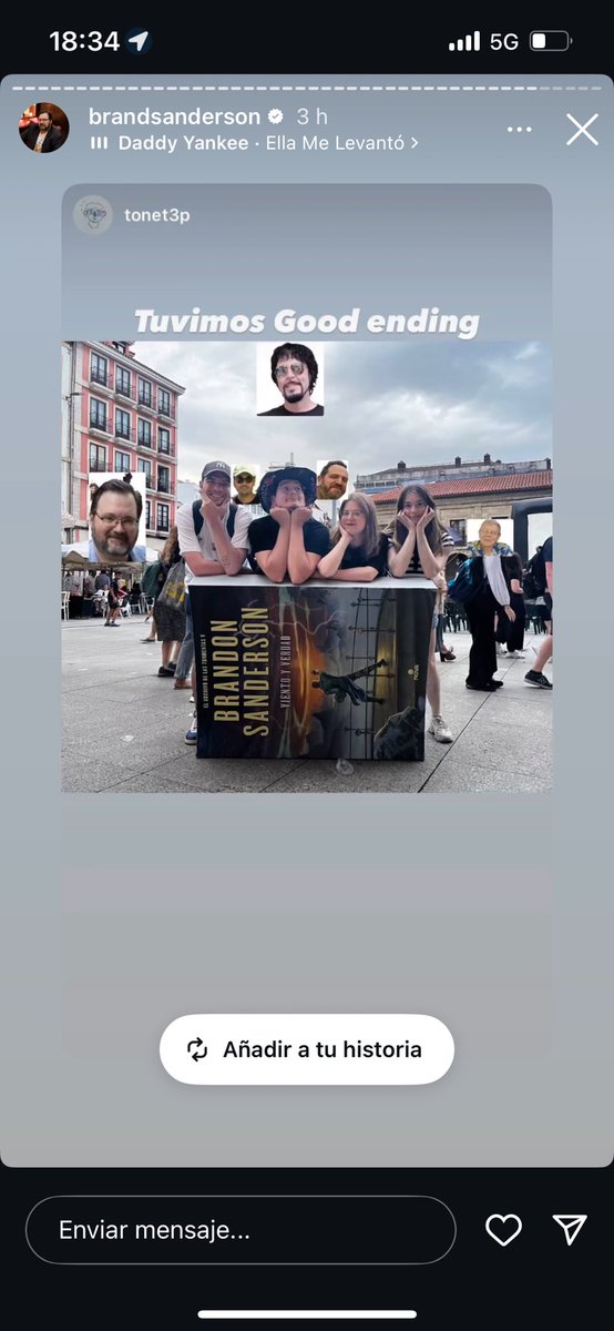 La he subido a IG y la ha reposteado mi colega Sanderson. Una foto mal photosopeada con música de Daddy Yankee de fondo desbloqueamos el true ending <a href="/MazoCosmere/">Mazo Cosmere</a>