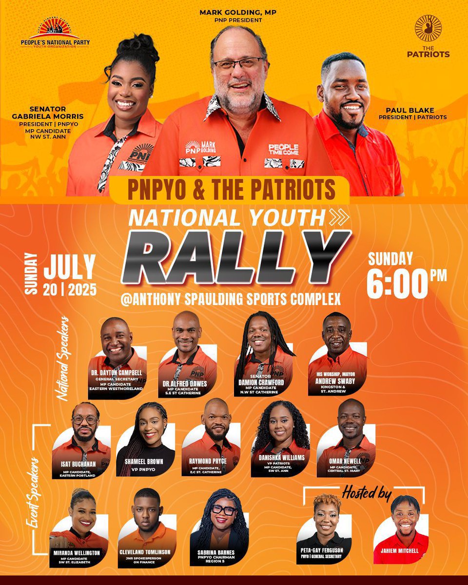 Today, we speak directly to the young people of Jamaica. We have listened, we have heard your cries, and we are ready to govern with you at the center of future plans and development. Join us at 6 pm. You more than anyone else deserves a better future, a better life. Time Come