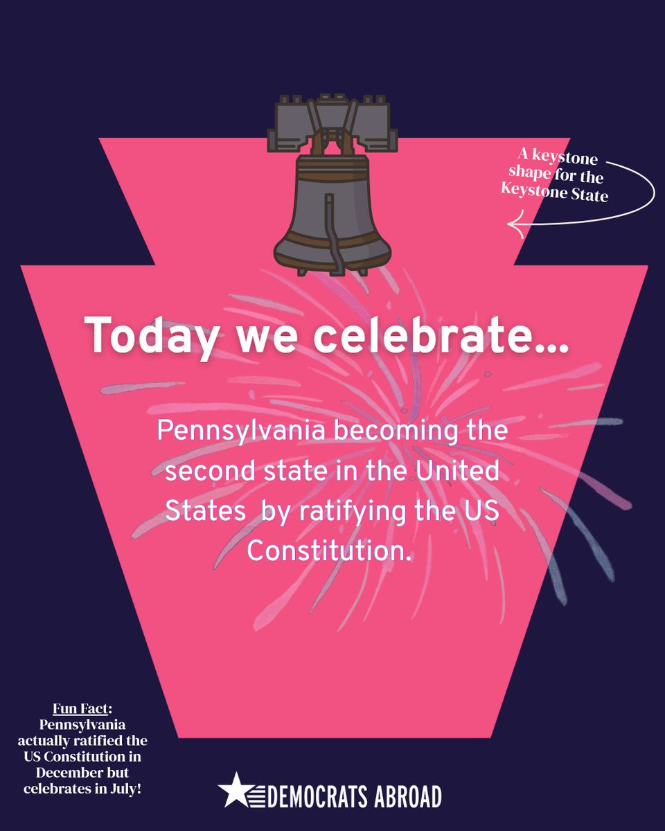 DALionCity's tweet image. Today we celebrate Pennsylvania becoming the second state to ratify the US Constitution!