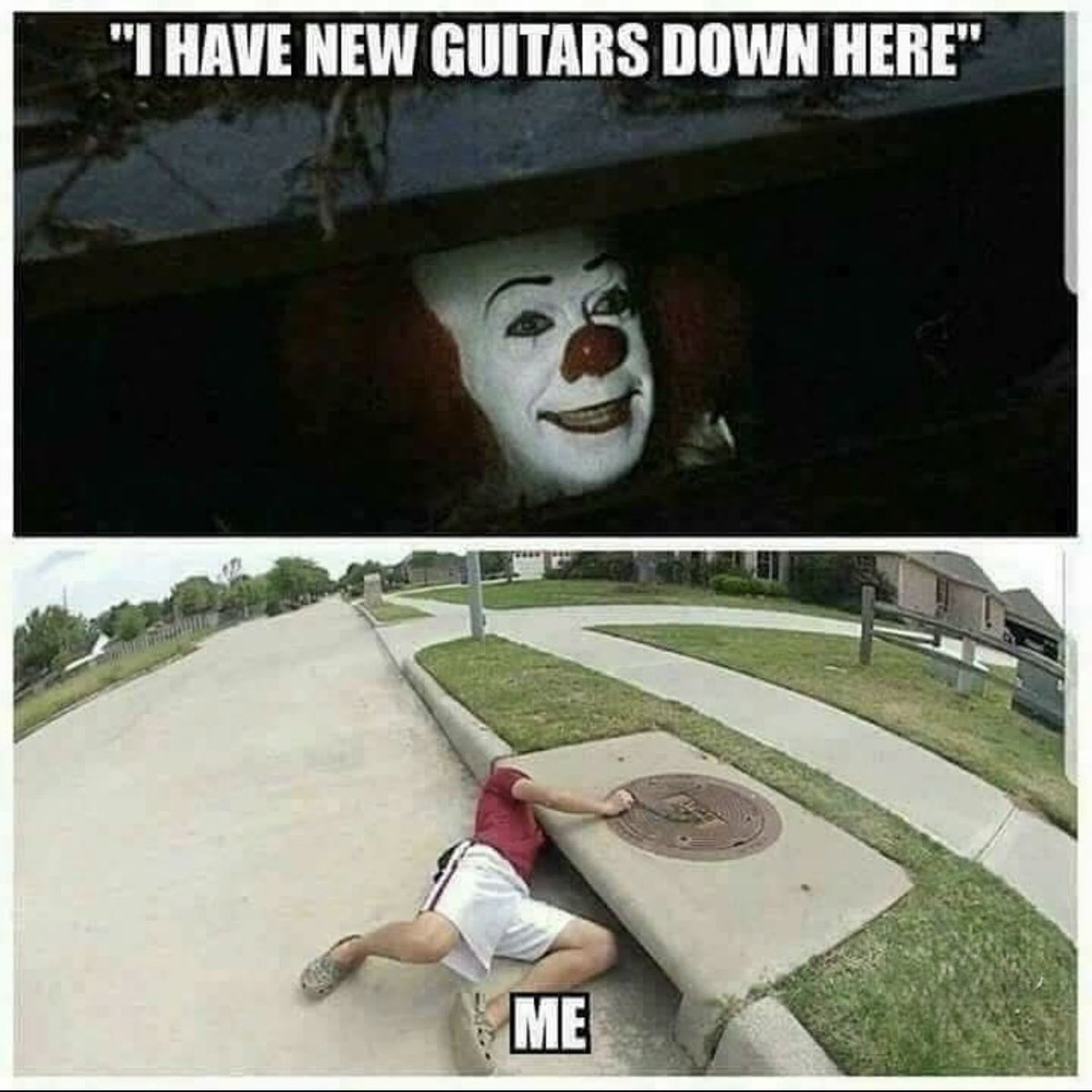 Cody_Shreds's tweet image. Sure, he’s a demonic sewer clown.

But he said “new guitars down here,” so I’m willing to check it out.