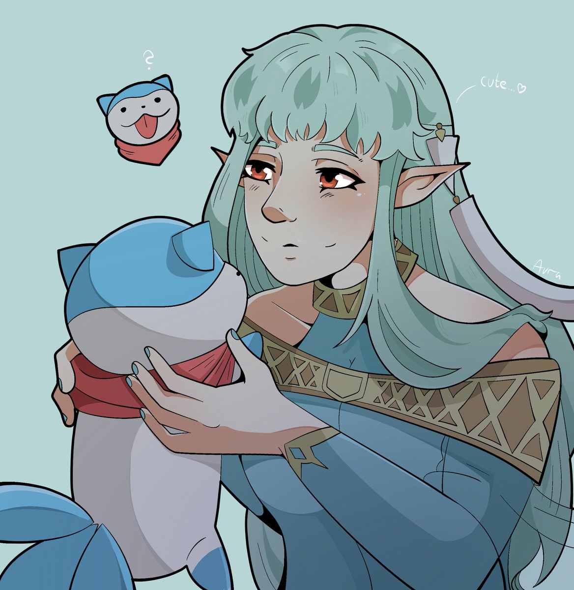 purpleaur_a's tweet photo. Smol Ninian and Sommie drawing for fe artscuffle :0
#fe7 #ninian https://t.co/G6B1XjWT43