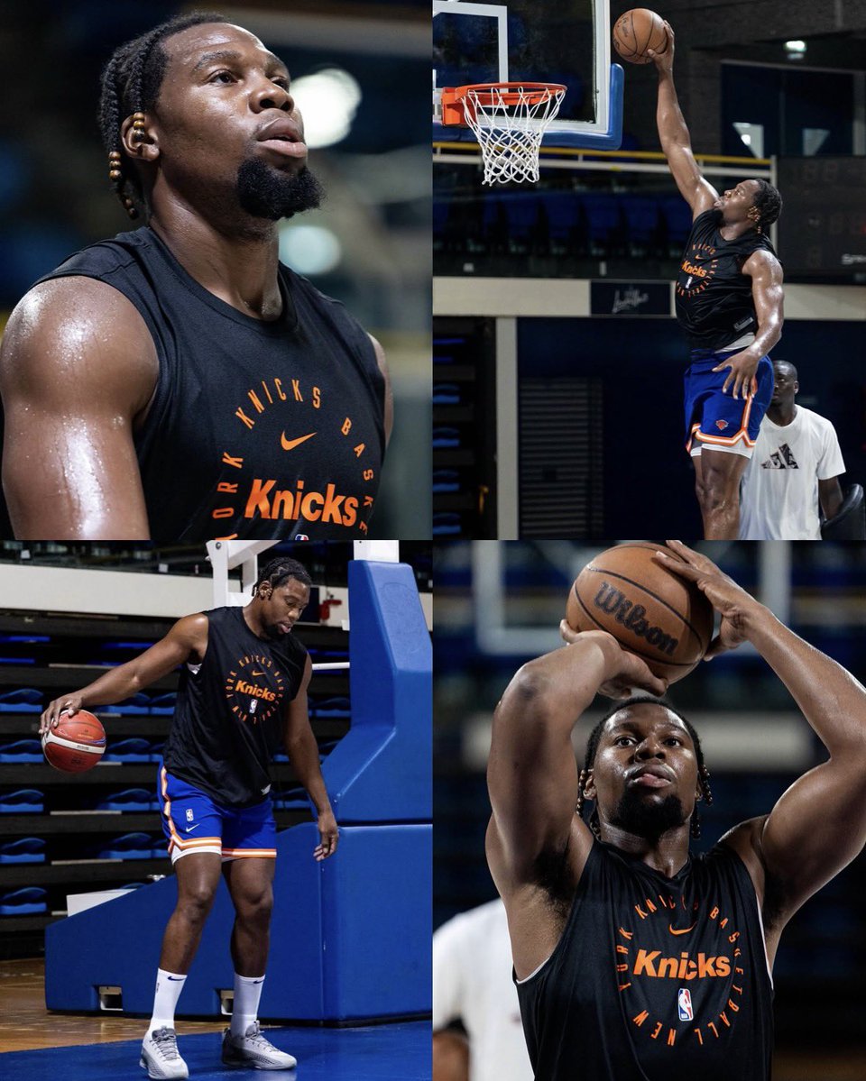TheStrickland's tweet image. Guerschon Yabusele rocking Knicks gear for a workout in Paris, France 🔥🇫🇷