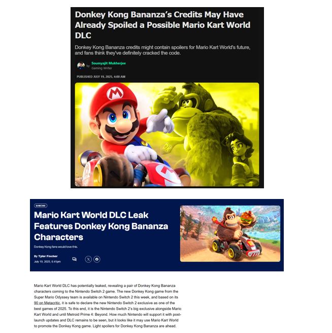 TikLikesChaiTea's tweet image. Why is my Mario Kart World x DK Bananza Reddit theory making headlines rn😭???