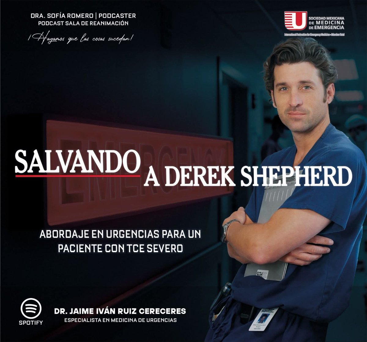 SMME (@smmeac) on Twitter photo 🎧 Nuevo episodio de #SalaDeReanimación 🎙️
SALVANDO A DEREK SHEPHERD
🧠 TCE grave + urgencias + mirada neurointensiva = podía salvarse.
👩⚕️ Dra. <a href="/Berrysophie/">Sophie Romero</a>
🧑⚕️ Dr. Jaime Ruiz Cereceres
🎬 I11x20 Grey’s Anatomy, respaldado por ciencia <a href="/ReieSmme/">REIE - SMME</a>.
🟢 Estreno en Spotify 21/07
#SMME 🎧 Nuevo episodio de #SalaDeReanimación 🎙️
SALVANDO A DEREK SHEPHERD
🧠 TCE grave + urgencias + mirada neurointensiva = podía salvarse.
👩⚕️ Dra. <a href="/Berrysophie/">Sophie Romero</a>
🧑⚕️ Dr. Jaime Ruiz Cereceres
🎬 I11x20 Grey’s Anatomy, respaldado por ciencia <a href="/ReieSmme/">REIE - SMME</a>.
🟢 Estreno en Spotify 21/07
#SMME