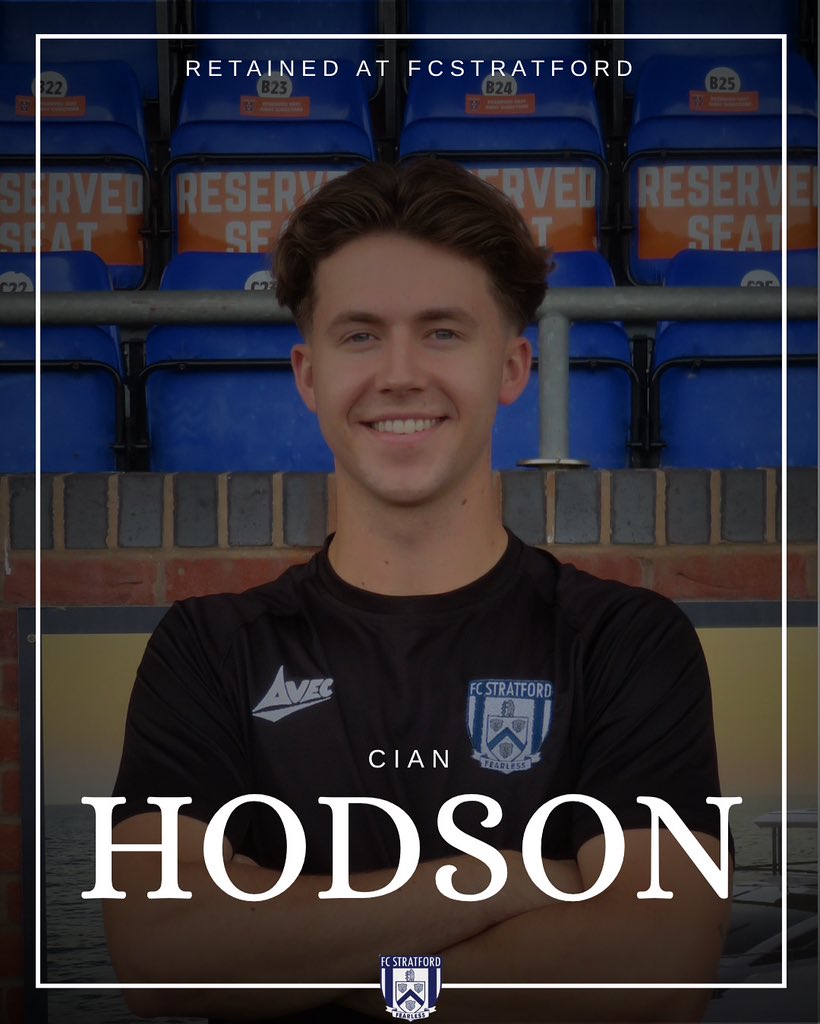 FcStratford's tweet image. γ ππππππππ γ CIAN HODSON. We are pleased to confirmed that Cian is retained for the 25/26 season.
The flying right back has been a central figure throughout pre season, Cianβs forward thinking natural flair as well as his defensive prowess will be vital in the wayβ¦