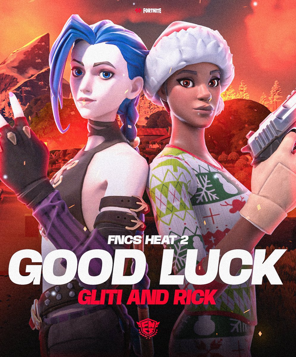 IT'S TIME FOR FNCS HEAT 2! 🎉

Good luck to both <a href="/GlitiP9/">glitifn</a> and <a href="/Loverobankin/">Rick Grimes</a> as they attempt to secure their place in the grand finals! 🏆

#TheVikingRaid 🏴‍☠️