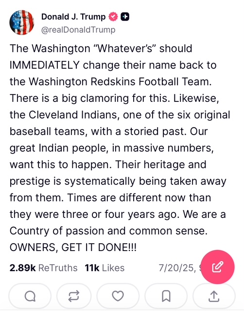 GuardiansNative's tweet image. Touchdown 🏈🏈
truthsocial.com/@realDonaldTru…