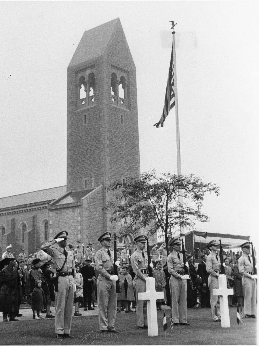 usabmc's tweet image. 📸 On July 20, 1956, Brittany American Cemetery was officially dedicated, with an international audience who braved rainy weather to attend this historic moment honoring the nearly 5,000 Americans commemorated here.
Most of the service members buried and memorialized here lost…