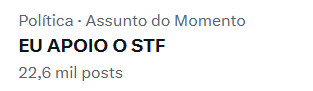 aguedescartoon's tweet photo. Eu não apoio o STF
Eu não apoio o Bolsonaro
Eu não apoio o Lula

Eu apoio que o brasileiro pare de se comportar que nem símio no cio tacando bosta nos outros pra defender político de estimação.

A única forma de melhorar a qualidade do legislativo, executivo e judiciário é o povo exercer vigilância total e irrestrita. Sem porrada, sem histeria, sem golpismo. 

Basta pressionar e, caso não seja atendido, não reeleger. E pros cargos não eletivos, não vote mais em quem fez a nomeação bosta.

Não é errado apoiar um político ou ter preferência clara por esquerda ou direita. O que estraga tudo é o gadismo.
