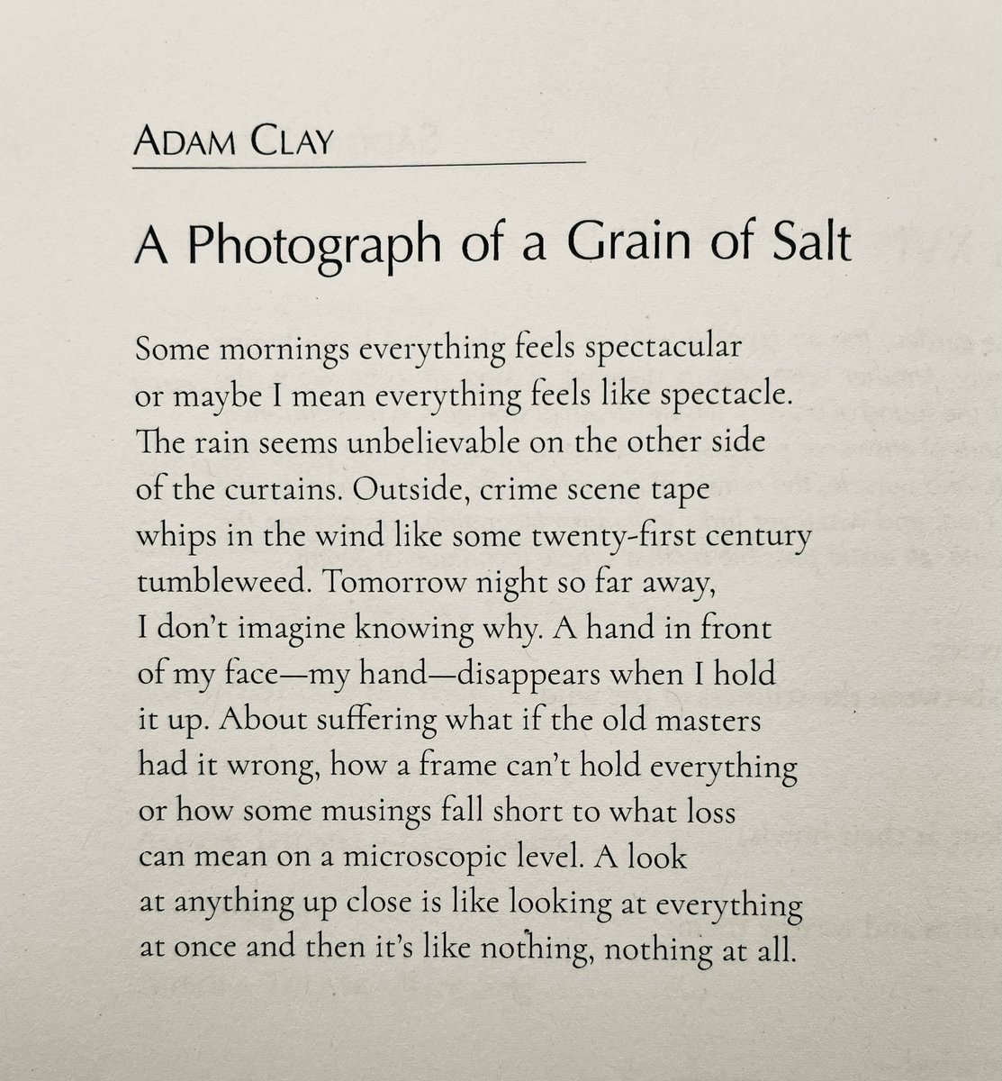 Adam Clay 💙

“…everything feels like spectacle.” 

in Southern Indiana Review