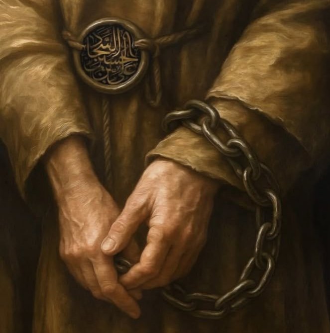 وَأعظمُ مَايُشجي الغَيورَ حَرائِرٌ
تُضام وَحَاميها الوَحيدُ مُقَيدُ .
#استشهاد_الإمام_السجاد