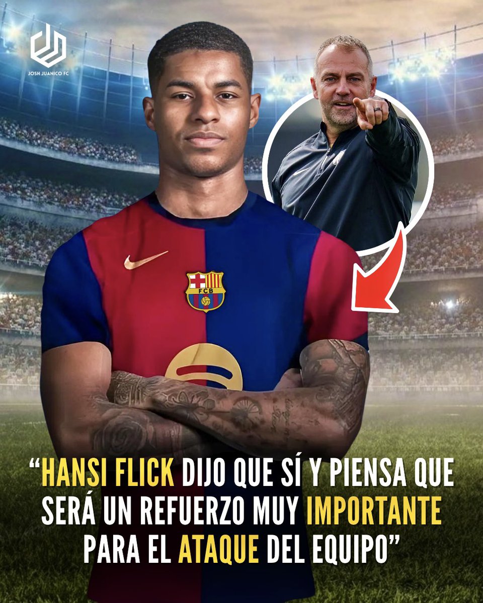 🚨 Rashford al Barça 🔵🔴
Hansi Flick ya lo aprobó y hay acuerdo inicial con el United.
El club ya puede negociar con el jugador. Queda Cerrado.

¿Refuerzo clave o humo?

#JoshJuanico #Rashford #FCBarcelona #Flick #Fichajes