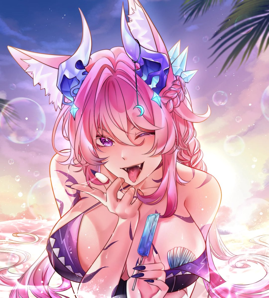 TonyoVT's tweet image. I can lick your popsicle ❄️

🎨: @HarisunStudios Xueru style 🩷
🌙🎀

#vtuber | #vtuberen | #doodleyo