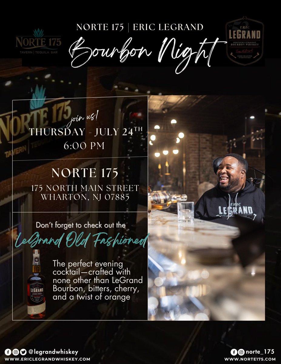EricLeGrand52's tweet image. Heading up North to Norte 175 this Thursday. Come hang and enjoy some great @LeGrandWhiskey on a nice summer night. Cheers 🥃