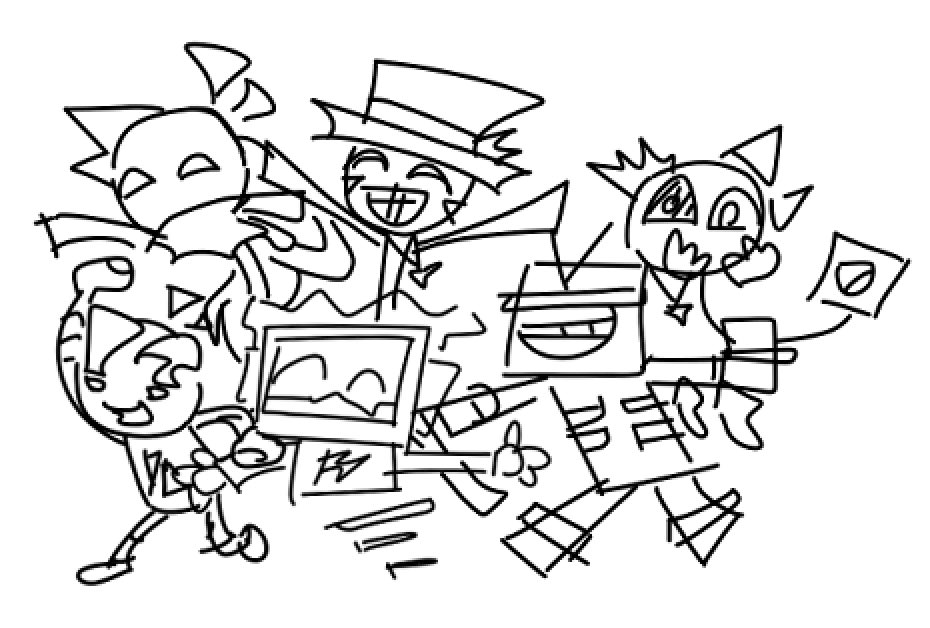 radicallydanger's tweet image. radical: i love them you guys!
tBCoRD cast: bro pls redesign us and work on the game already. its been a year.