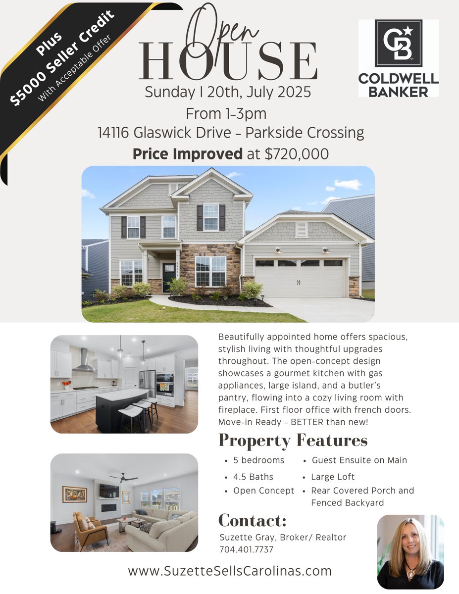 HouseTweetItis's tweet photo. Parkside Crossing Parade of Homes - SEE 14116 Glaswick Drive on Tour TODAY Sunday 7/20 from 1-3pm Price Improved and Seller Credit Available!  See this Instagram post by @suzetterealtor https://t.co/yAwsyWloIk https://t.co/vUHYRTypSE
