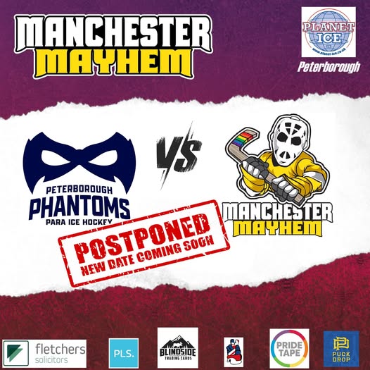 Manchester Mayhem (@mancmayhempihc) on Twitter photo Unfortunately our home game at Widnes against the <a href="/PhanParaHockey/">Phantoms Para Hockey</a> yesterday was called off due to rink problems, but we are currently looking into rearranging the fixture if possible. However, our next game is potentially our final home game v Sheffield on August 2nd at Widnes. Unfortunately our home game at Widnes against the <a href="/PhanParaHockey/">Phantoms Para Hockey</a> yesterday was called off due to rink problems, but we are currently looking into rearranging the fixture if possible. However, our next game is potentially our final home game v Sheffield on August 2nd at Widnes.