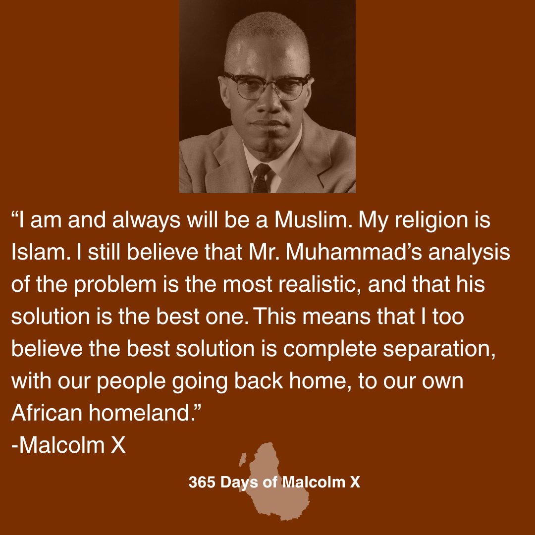 KamauRashid's tweet image. May 19, 2025 marks 100 years since the birth of Malcolm X. Join me in celebrating Malcolm X through 365 days of his ideas.
#365daysofMalcolmX #100yearsofMalcolmX #MalcolmX