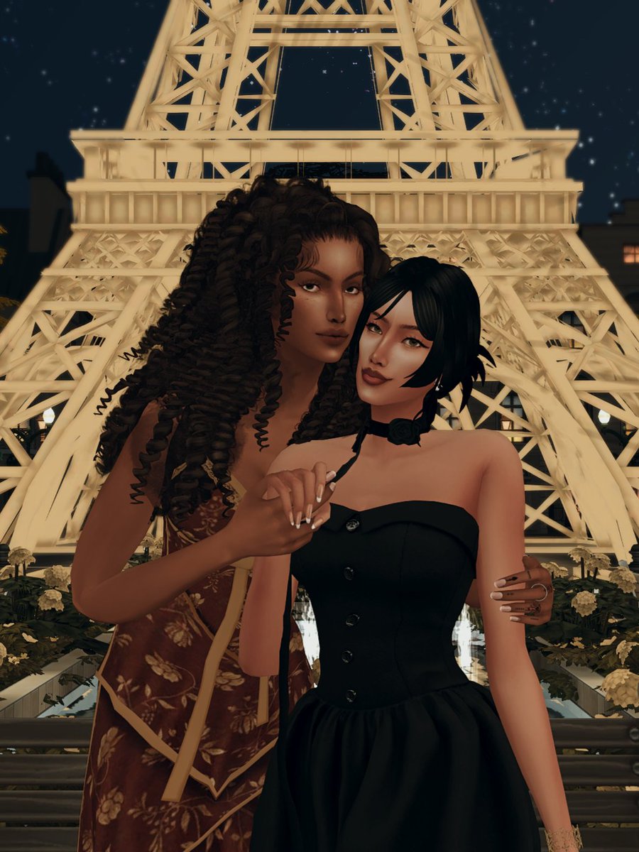 simsolette's tweet image. Lovers in Paris ♡
