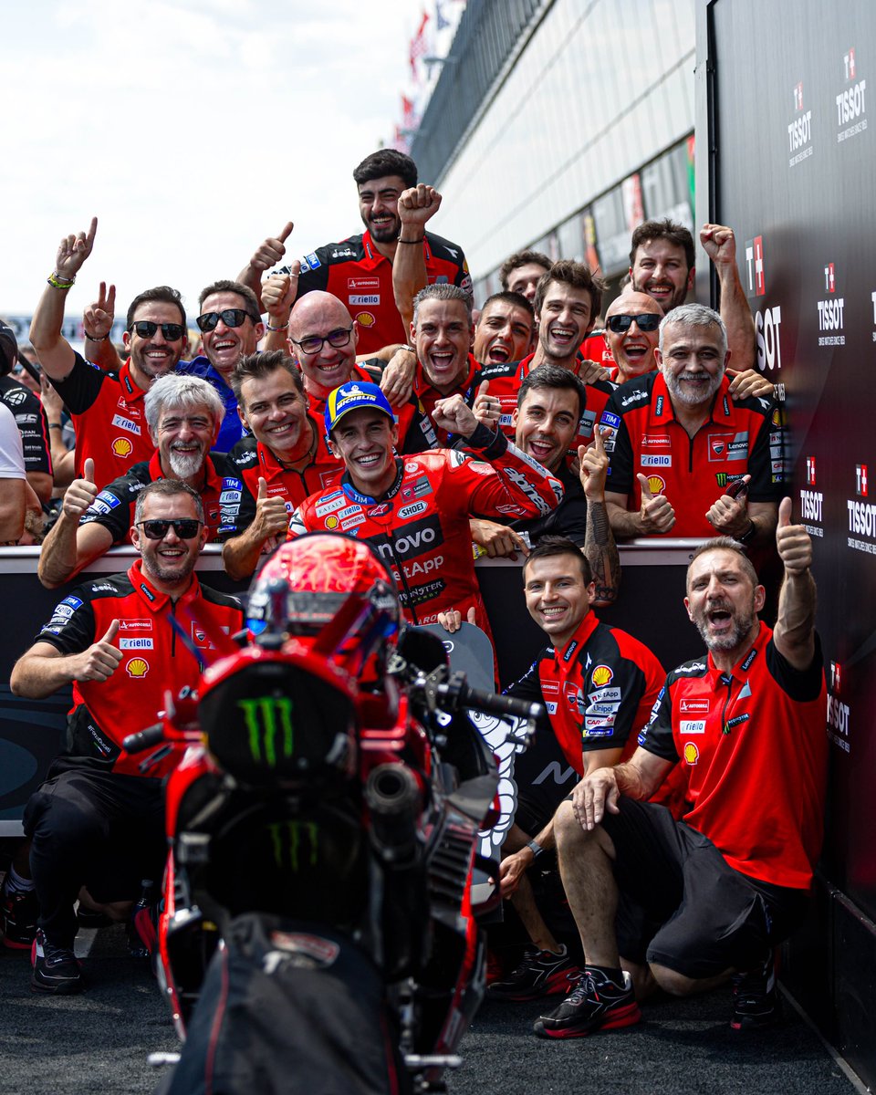 DucatiMotor's tweet image. 🔴🏆🇨🇿
@marcmarquez93 has written a new chapter in Ducati’s history at #CzechGP by becoming the first rider of the Borgo Panigale manufacturer to claim five consecutive Grand Prix wins.
@PeccoBagnaia missed the podium by just half a second.
#ForzaDucati