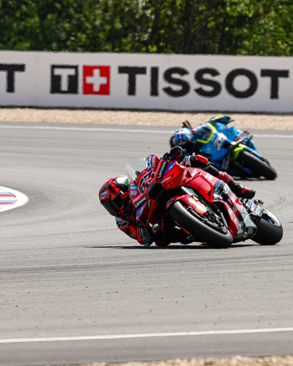 DucatiMotor's tweet image. 🔴🏆🇨🇿
@marcmarquez93 has written a new chapter in Ducati’s history at #CzechGP by becoming the first rider of the Borgo Panigale manufacturer to claim five consecutive Grand Prix wins.
@PeccoBagnaia missed the podium by just half a second.
#ForzaDucati