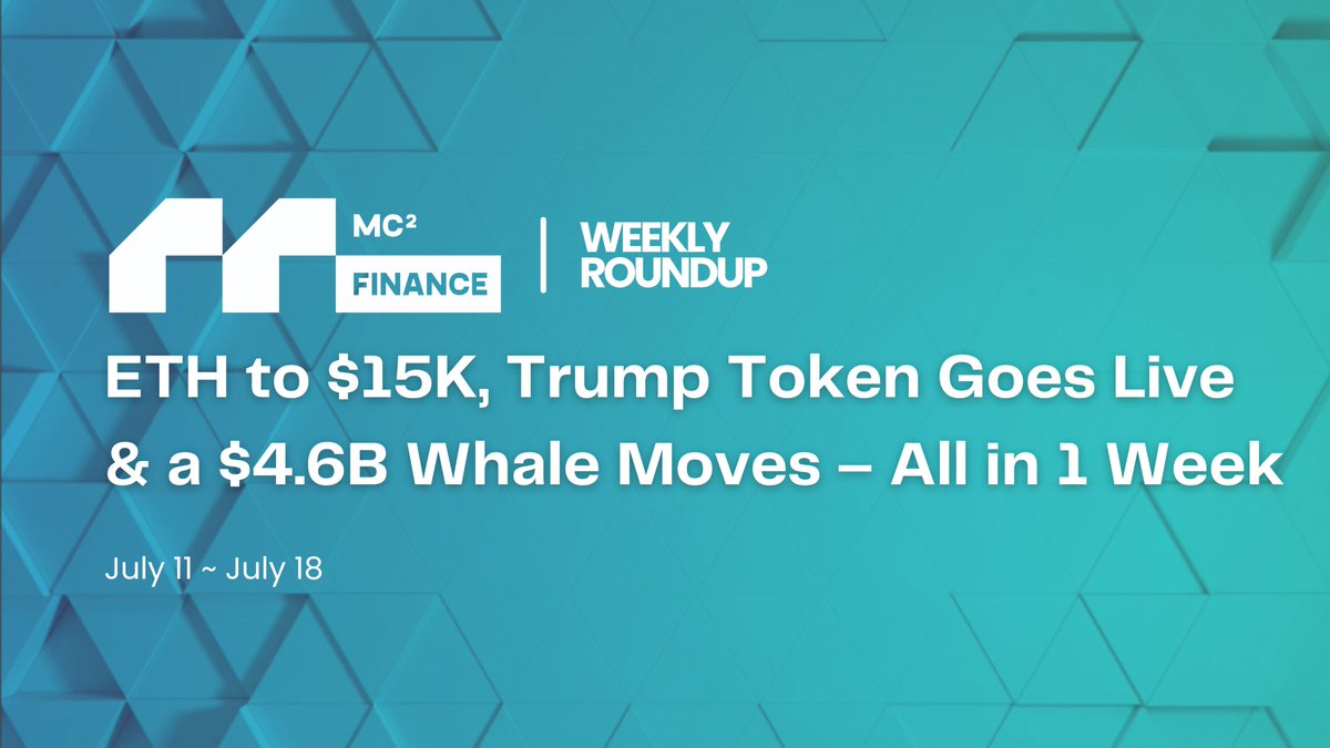 mcsquaredfi's tweet image. This Week in Crypto 🍿 This Week in Crypto
- ETH to $15.8K? Consensys says the ‘Trustware’ era has begun
- Bitcoin-backed satUSD stablecoin goes live on BNB Chain
- Buy citizenship with crypto? 4 countries say yes
- Trump-linked $WLFI token gets greenlight to trade
- Satoshi-era…