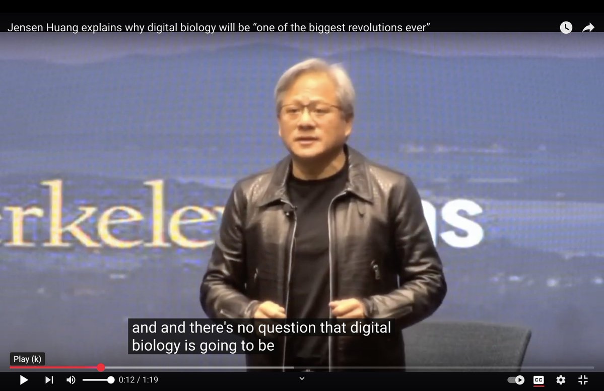 March 9, 2024...

'Where do I think the next amazing revolution is going to come--and this is going to be flat out one of the biggest ones ever, and I told you I was going to tell you, and I'm going to tell you, and there's no question that digital biology is going to be it.'