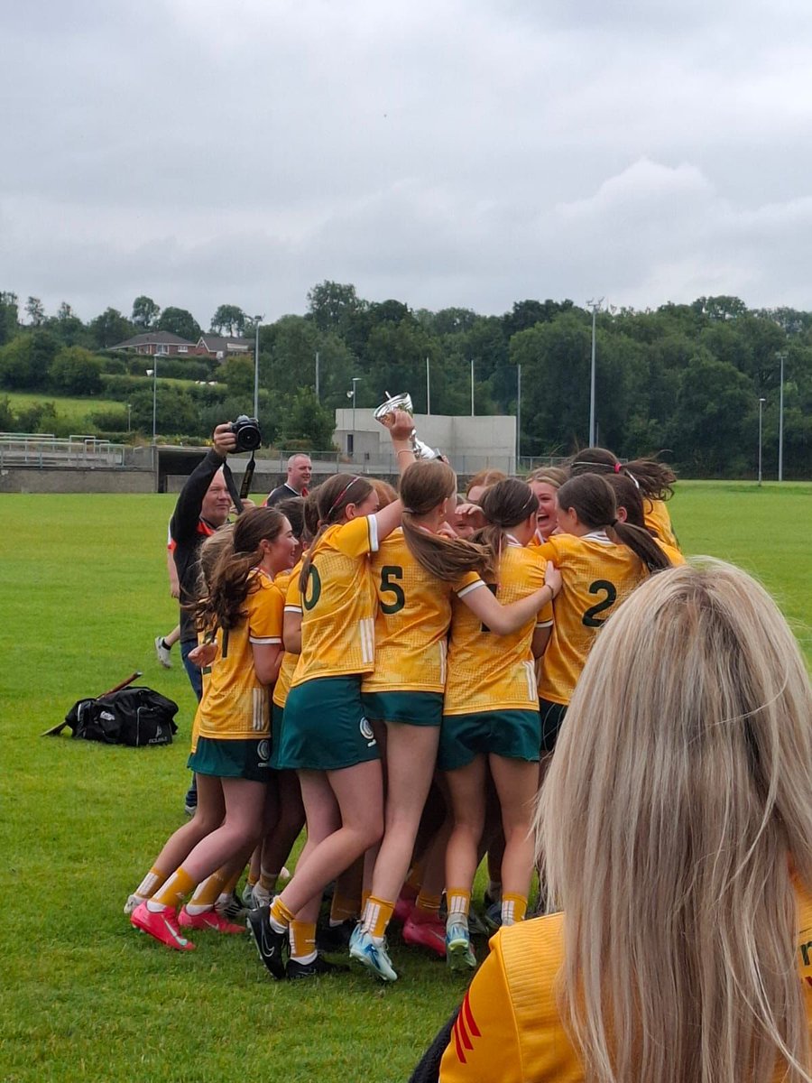 Congratulations to Isla and the Antrim U14 Cámogie team who played &amp; beat Derry in the Cup today, Isla scored 2-1 in the victory - Well done Isla.