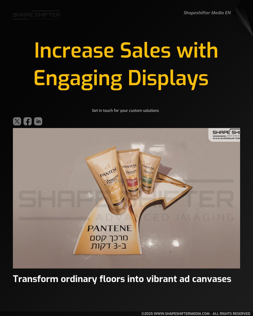 shapeshiftergfx's tweet photo. https://t.co/69Un6mum1L Increase Sales with Engaging Displays Transform ordinary floors into vibrant ad canvases #einzelhandel #marktforschung #werbung #windowdecoration #retaildesign #marketingtrends #decaldesigns #business #graphicdesign #creativedesign https://t.co/QGBXOryCvM