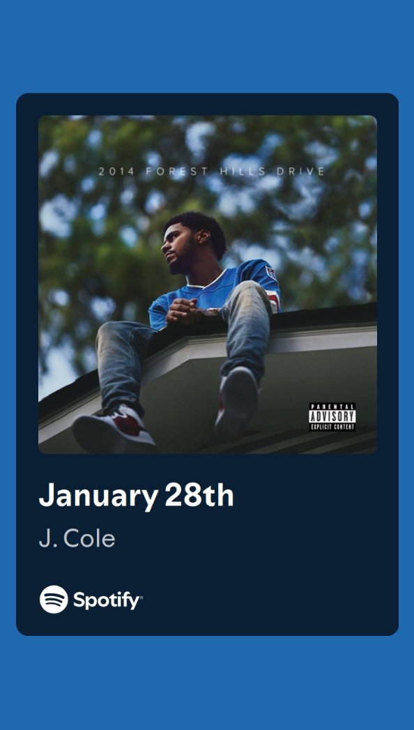 FlackoBoom1n's tweet image. SONG OF THE DAY (DOTD) #3 🎶
🎵 January 28th – J Cole
💭 One of my fav songs on the album, the title is Cole's bday, it talks about his life
⭐️ Rating: 9.5/10
🎧 Spotify link: open.spotify.com/track/6LBpGdlu…
🎧 YouTube link: youtu.be/d15cxI5yx5c?si…