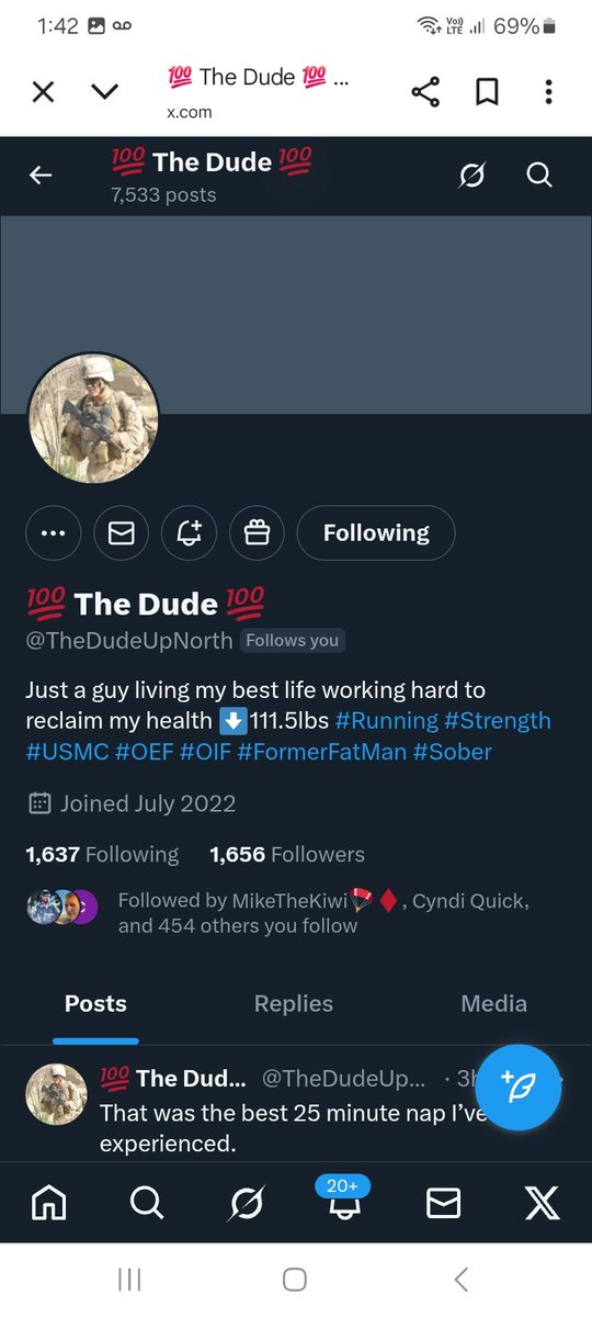 KJW (@hawkesbay69) on Twitter photo Let's get this veteran some new friends please give <a href="/TheDudeUpNorth/">💯 The Dude 💯</a> follow, repost 💪🫶👊💥💯🇺🇸🫡 Let's get this veteran some new friends please give <a href="/TheDudeUpNorth/">💯 The Dude 💯</a> follow, repost 💪🫶👊💥💯🇺🇸🫡