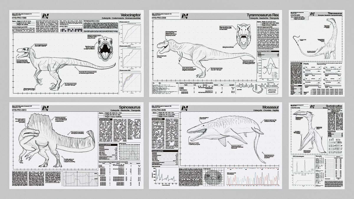 Part_Time_Hero's tweet image. An even closer look at the #JurassicWorldRebirth dino sheets that everybody's clamouring over! While this is obviously background dressing I think it's a fair indication that the Mosasaurus came from Ile Saint-Hubert. (Via sophiecowdrey.com/jurassic-world…)