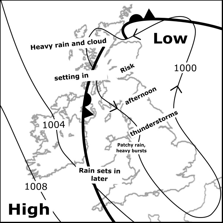 the_MWIS's tweet image. Mon 21/7: Morning rain drifts west across Scotland , setting in over West Highlands afternoon, locally heavy. Showery from central Highlands south down the Pennines, becoming locally heavy/thundery. Patchier showers for Lakeland and Wales, rain setting in later S and W Wales.