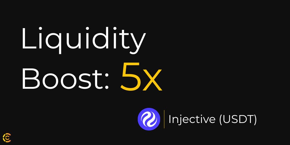 ChoiceXchange's tweet image. LIQUIDITY BOOST
Receive 5x CEX points for supplying $INJ / $USDT.
Deploy today: choice.exchange/liquidity/info…