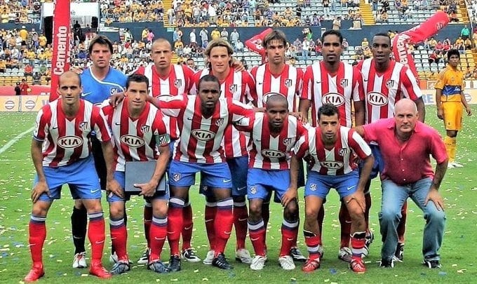 #TalDiaComoHoy de hace 17 años (20.7.2008) el Atleti empató 2-2 en el Estadio de la UANL mexicana contra los Tigres, actual equipo de Ángel Correa, con este #11ATM: Coupet, Heitinga (⚽), Forlán (⚽), Valera, Cléber Santana, Perea, Pernía, Maxi, Sinama Pongolle, Assunção y Simão.