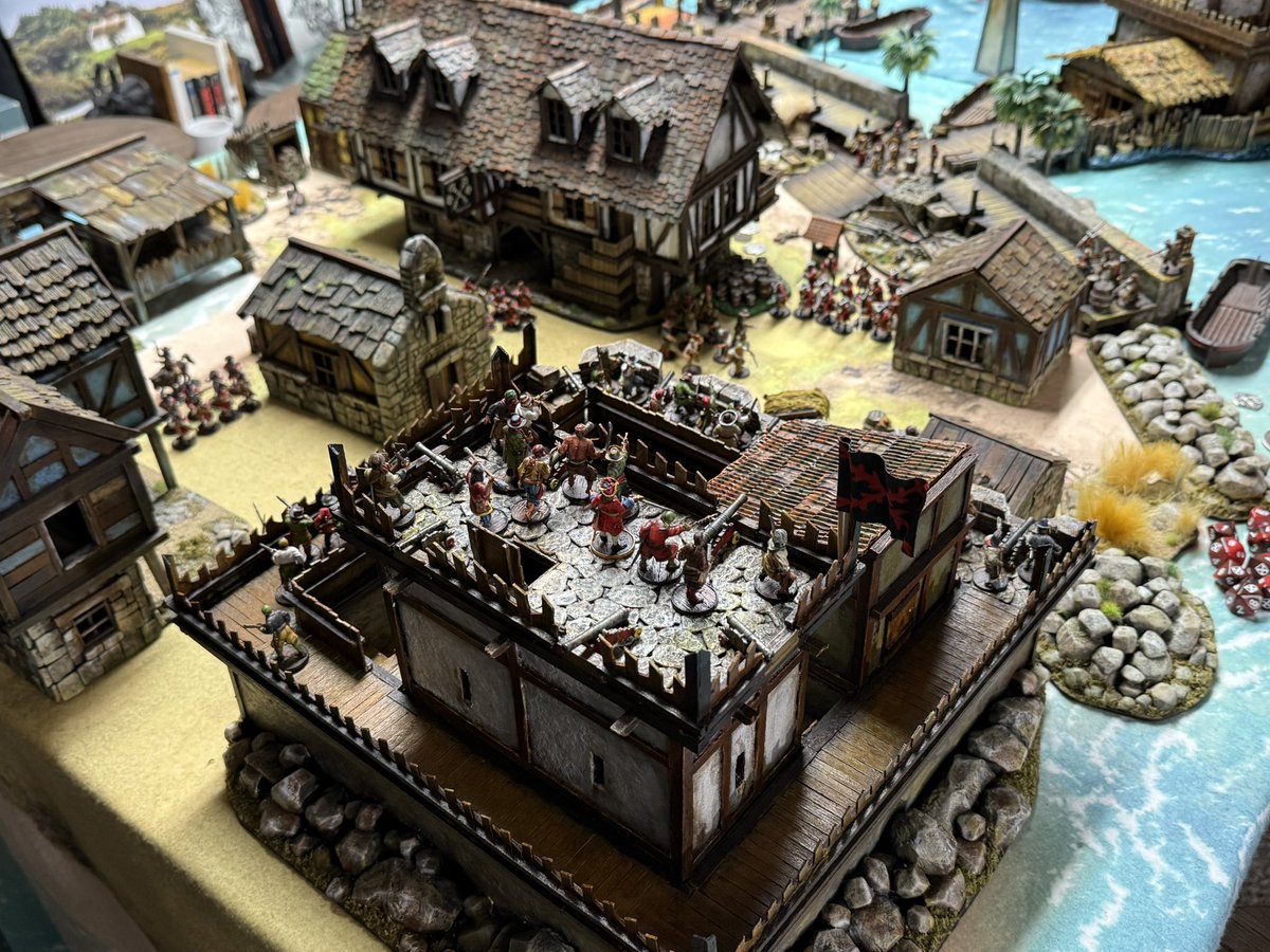 ThePlunderDen's tweet image. Come Join me this Tuesday on my YouTube Channel youtube.com/@theplunderden… for a painting and building tutorial of a Fortified Prison that I built for the Trey Parker Blood & Plunder Table. Here are some pics of the completed project.