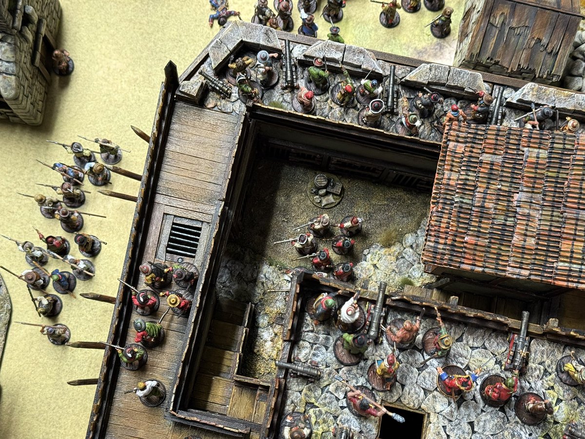 ThePlunderDen's tweet image. Come Join me this Tuesday on my YouTube Channel youtube.com/@theplunderden… for a painting and building tutorial of a Fortified Prison that I built for the Trey Parker Blood & Plunder Table. Here are some pics of the completed project.
