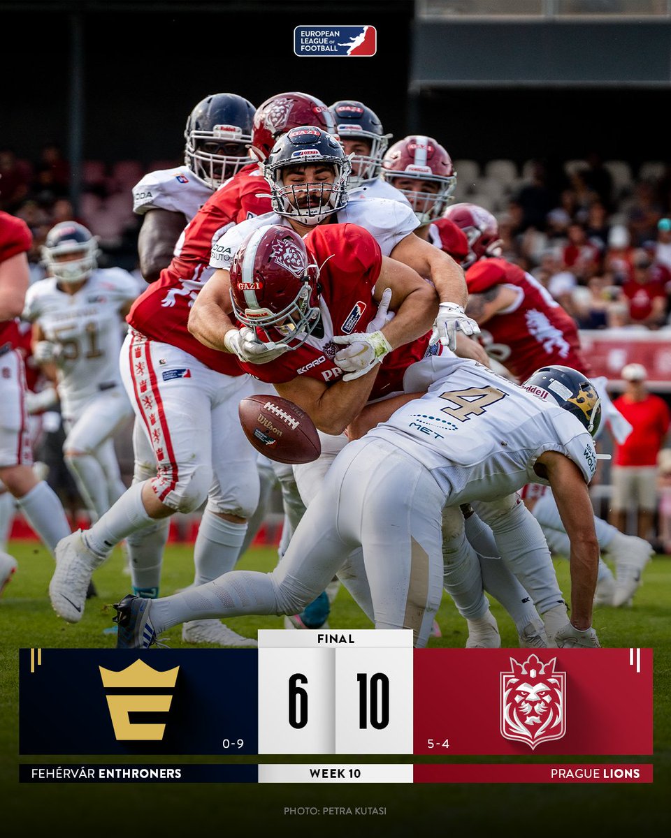 The Prague Lions pick up the win against the Fehervar Enthroners in week 10.

📲 Re-watch #ENTatPRG now on DAZN. Link in bio.