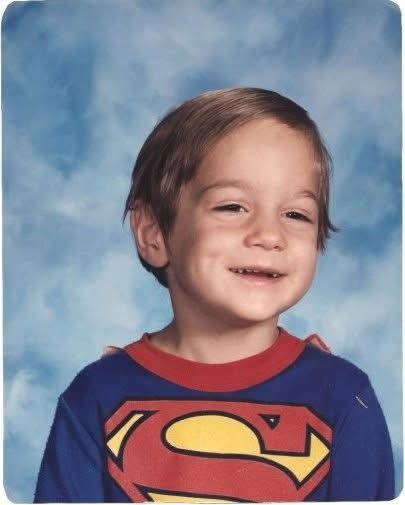 BBKogan's tweet image. The Superman Knower (me, pictured below in my pre-k school photo — I wore superhero outfits to school because I was insecure and they made me feel less powerless) is about to see the new film 🫡