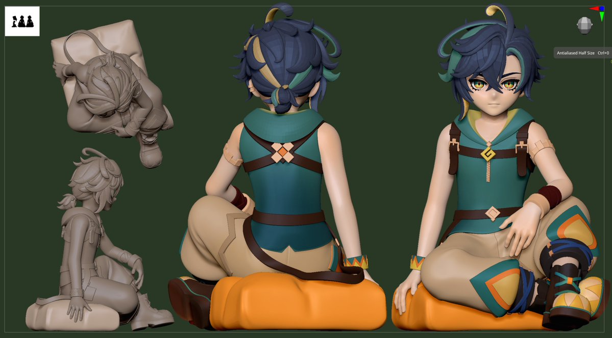 shy3d_chibi's tweet image. Haven’t had much time lately, but it’s slowly coming along! 💪
#GenshinImpact #3DModel #3DArtist #WIP #ZBrush #StylizedArt #Hoyoverse #Kinich #3D #Création3D #Modélisation3D #Figurine #GenshinImpactFR #Digitalart #Natlan