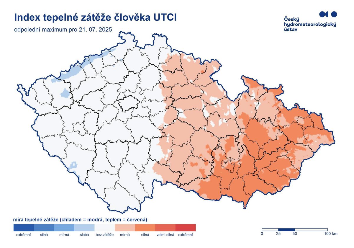 🤔Zítra nás čeká den velkých teplotních kontrastů, noc na pondělí pak na některých místech bude i tropická a teploty tak neklesnou pod 20 °C. V Čechách - hlavně v západní polovině - se zítra probudí do zcela jiného dne, ve východní polovině Čech a hlavně na Moravě a ve Slezsku