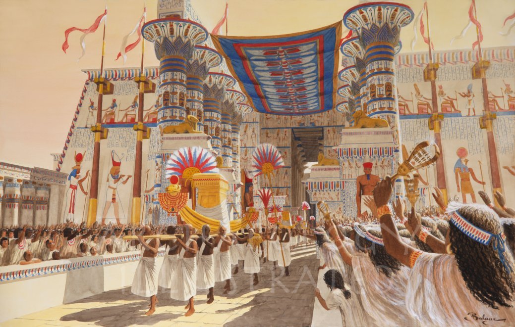 EarthTime's tweet image. The Great religious festivals of the “Mysteries of Abydos” which are the annual reiteration of the myth of Osiris, connecting the current pharaoh to the 1st "Lord of Eternity" & beyond. The highlight of this mystical event is the procession of a statue of Osiris in a portable…