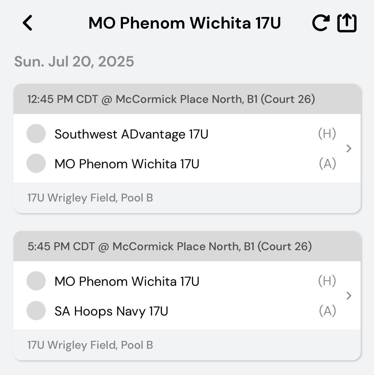 🚨Sunday’s schedule at the Nike TOC 🏀🔥🧡🏀