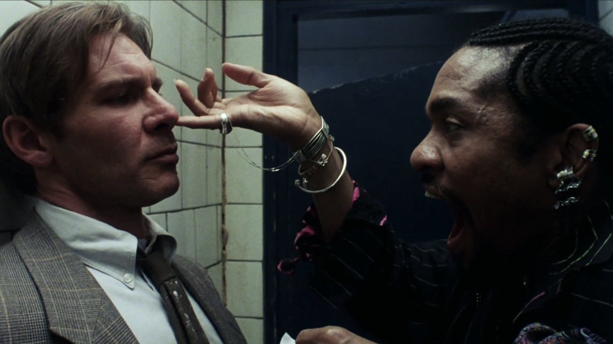 SelectWomanTaft's tweet image. Watching Polanski’s decent 1988 kidnap thriller Frantic.
Ennio Morricone score.
Harrison Ford is such a terrible actor and it’s hilarious when he tries to emote, but also infuriating that he couldn’t do that for Ridley.
What a fucking asshole.
😠