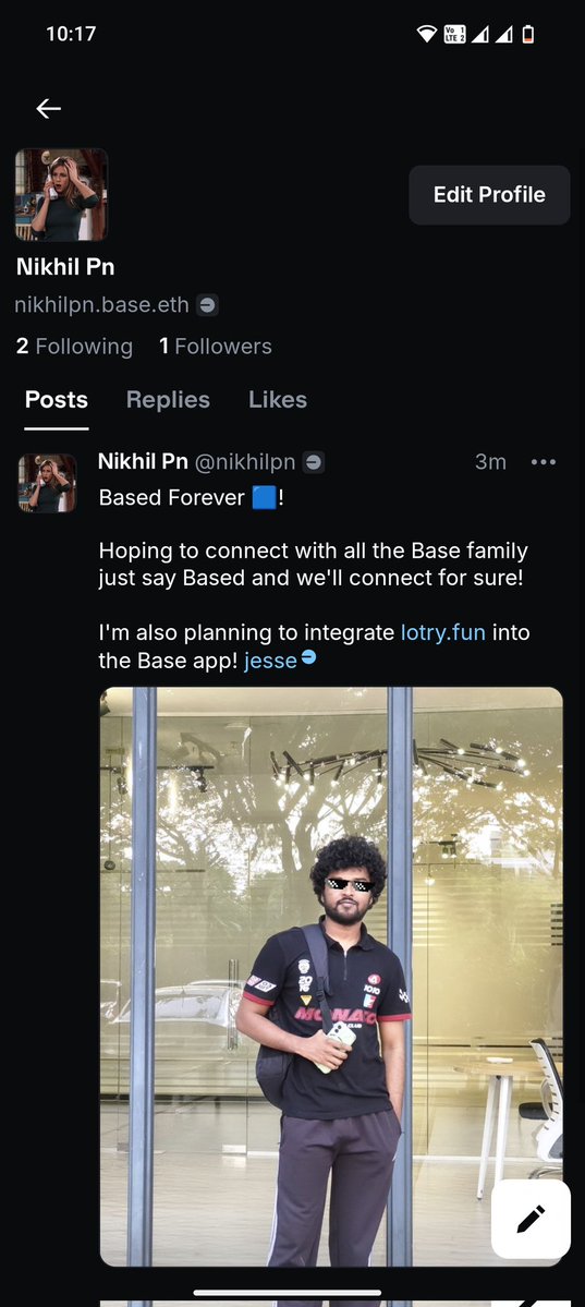 NikhilEth's tweet image. I got a special invite to @baseapp 🟦 🥳
First impression would be :- It's the everything app!
Payments, Socials, Apps, Chats, Crypto you name it, everything is here.
going to spend a lot of time exploring it further
Also, will be building @lotrydotfun on the Base app sooon!…
